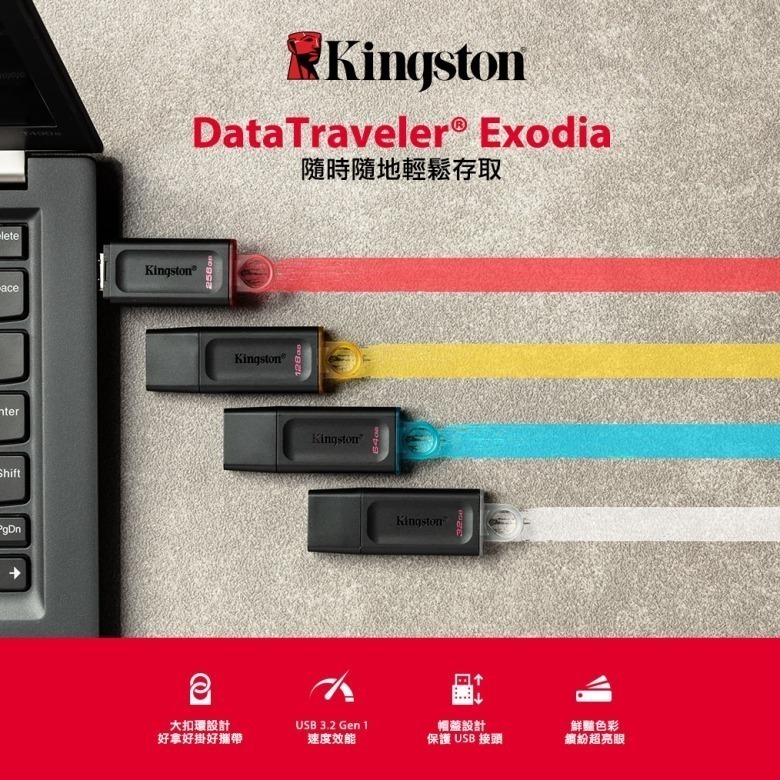 KingSton 金士頓 64G 128G 256GB 隨身碟 DTX 含稅公司貨五年保固-細節圖2