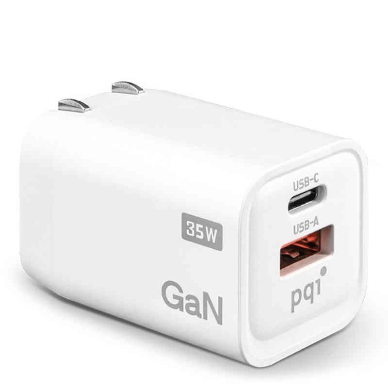 PQI 勁永 GaN 氮化鎵 PD 充電器 QC3.0快充 35W 雙孔 USB-C+USB-A-細節圖2