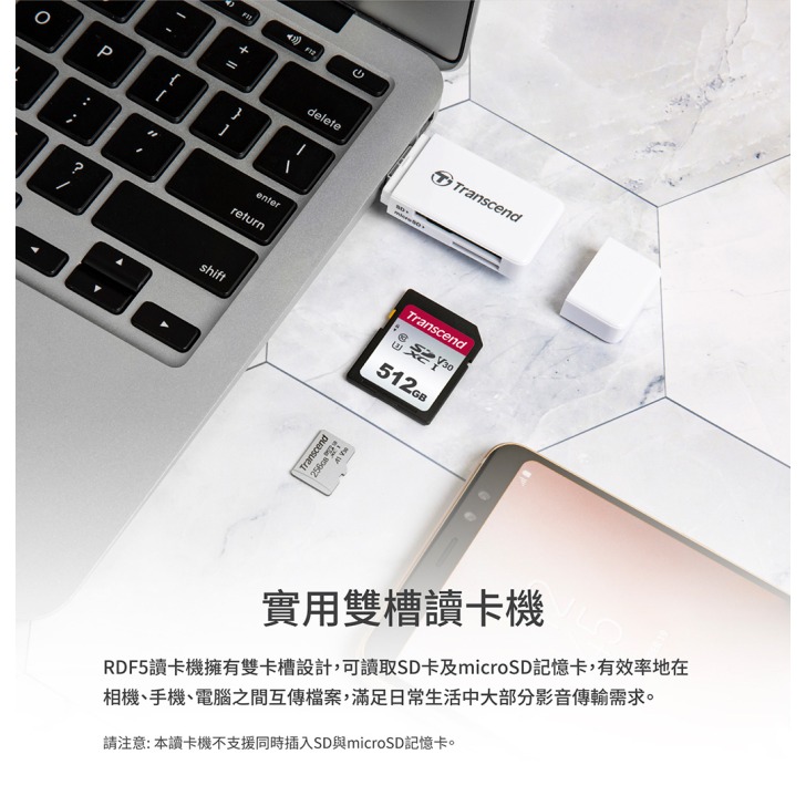 創見 USB 記憶卡 讀卡機 TS-RDF5 適用 SD microSD TF-細節圖3