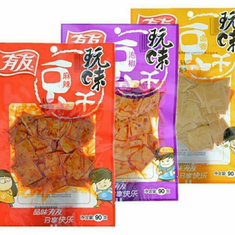 台灣發貨24H，重慶有友泡椒豆乾90克。-細節圖3