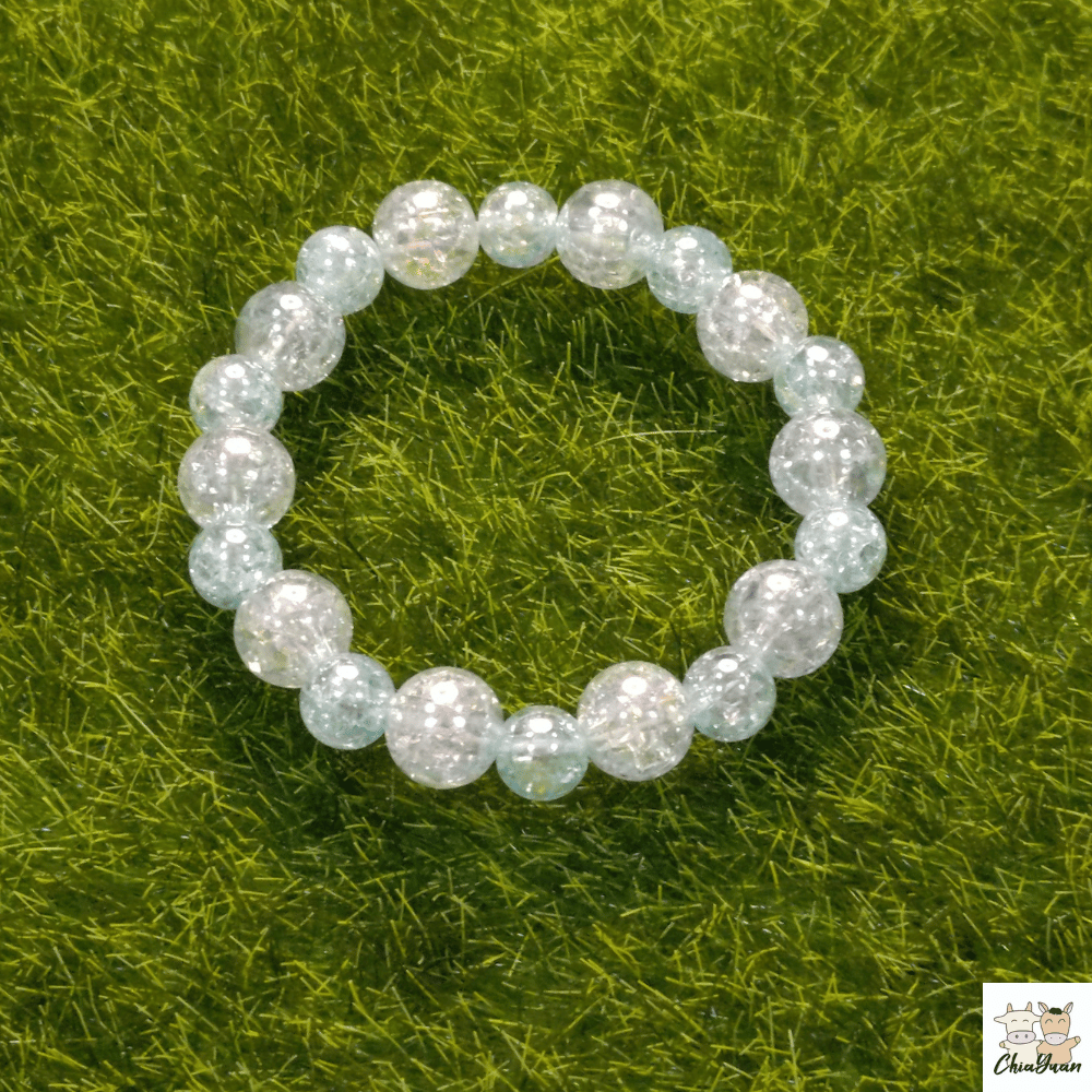 藍霧流光|約14圍藍色| 創意串珠手環-細節圖6