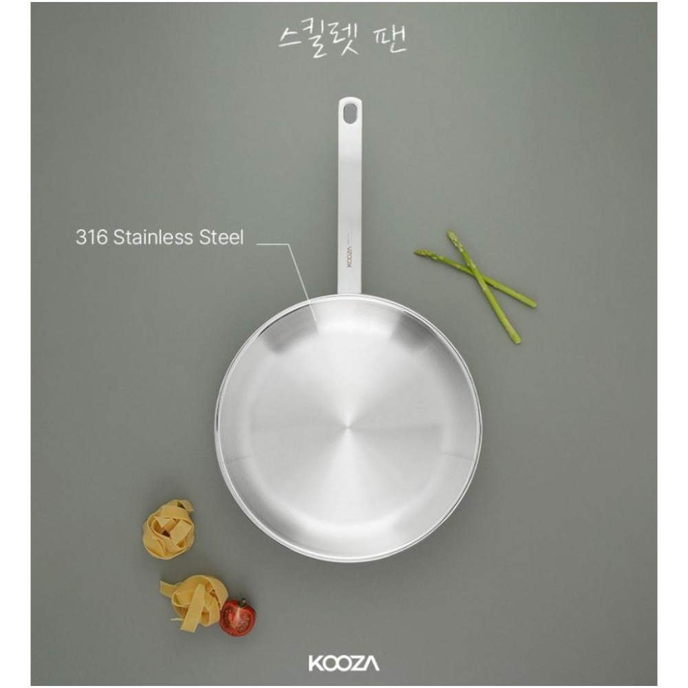 韓國連線 Kooza 316不鏽鋼三種尺寸平煎鍋-細節圖4