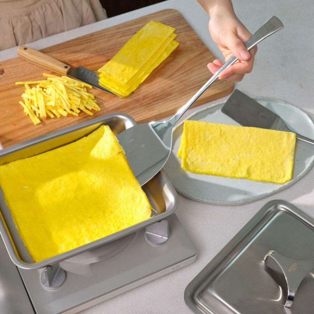 韓國連線 Kooza 316不鏽鋼三種尺寸平煎鍋-細節圖6