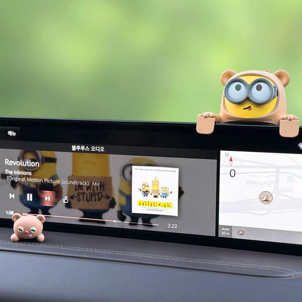 現貨 minions 小小兵 熊造型車用芳香公仔 螢幕裝飾公仔-細節圖5