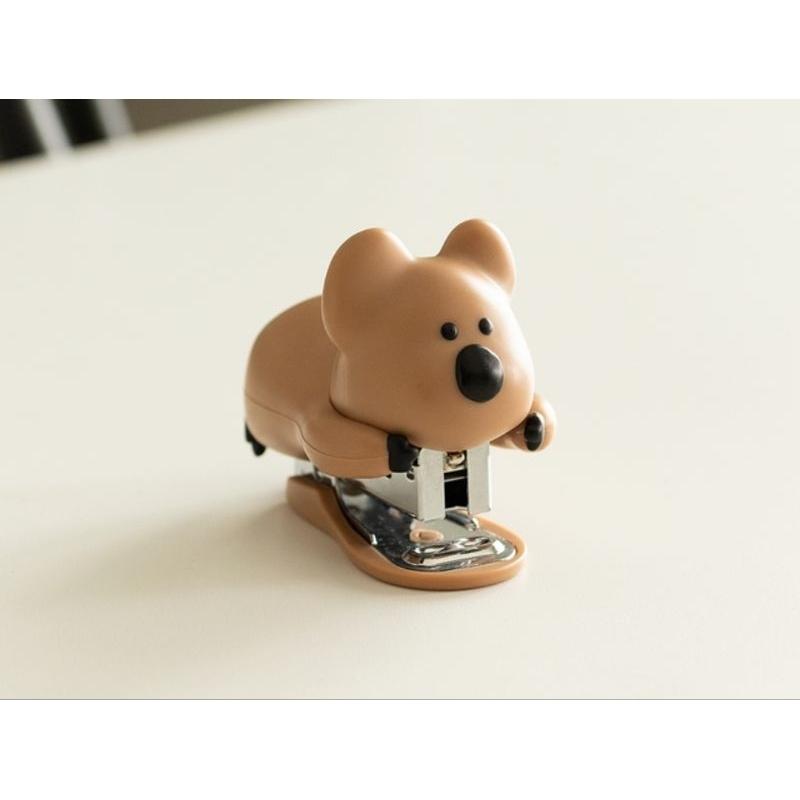 韓國連線 Dinotaeng Quokka Bobo 文具系列 中性筆 吊飾 印章memo夾 訂書機 束線套-細節圖9