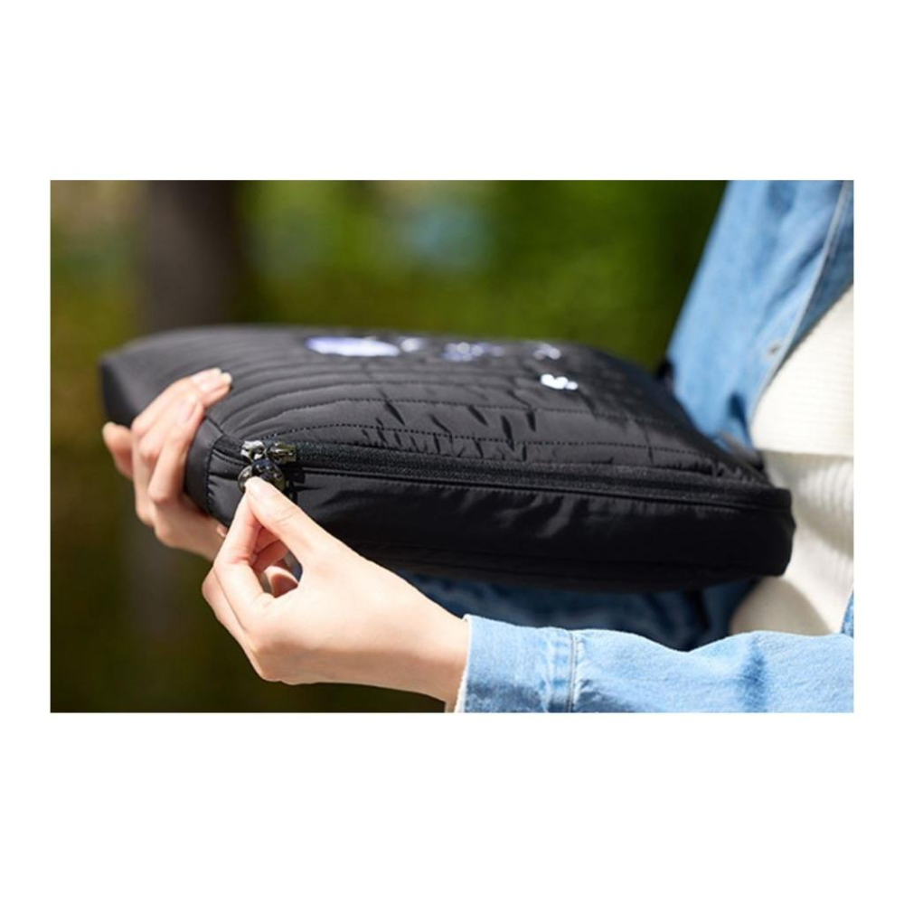 韓國連線 Kakao friends 純黑春植厚包覆16吋筆電平板包-細節圖2