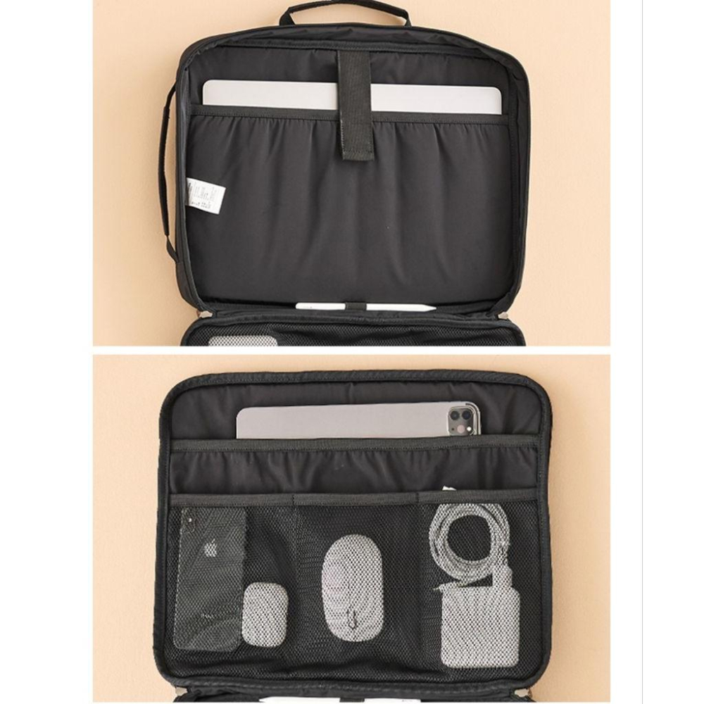 韓國連線 Kakao friends 純黑春植厚包覆16吋筆電平板包-細節圖3