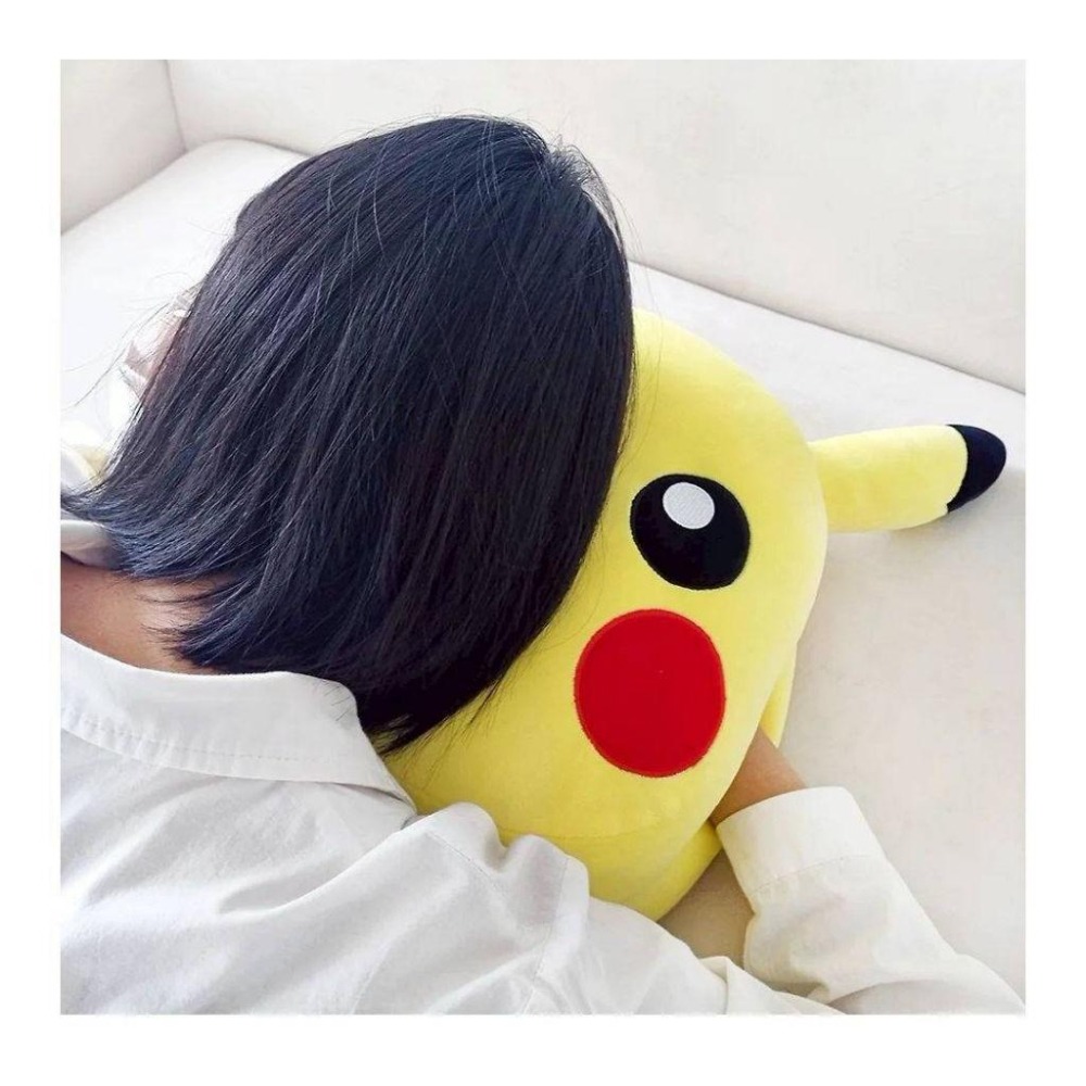 韓國連線 Pokemon 寶可夢 皮卡丘 卡比獸 百變怪 暖手午睡枕 靠墊-細節圖2