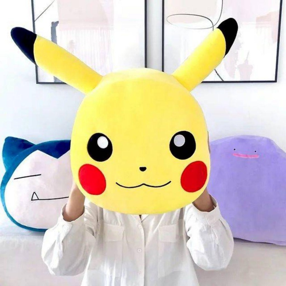 韓國連線 Pokemon 寶可夢 皮卡丘 卡比獸 百變怪 暖手午睡枕 靠墊-細節圖3