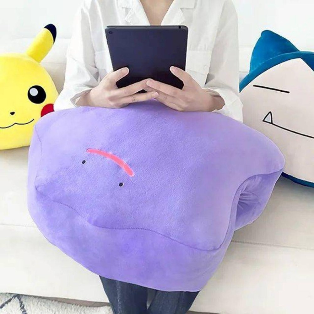 韓國連線 Pokemon 寶可夢 皮卡丘 卡比獸 百變怪 暖手午睡枕 靠墊-細節圖5