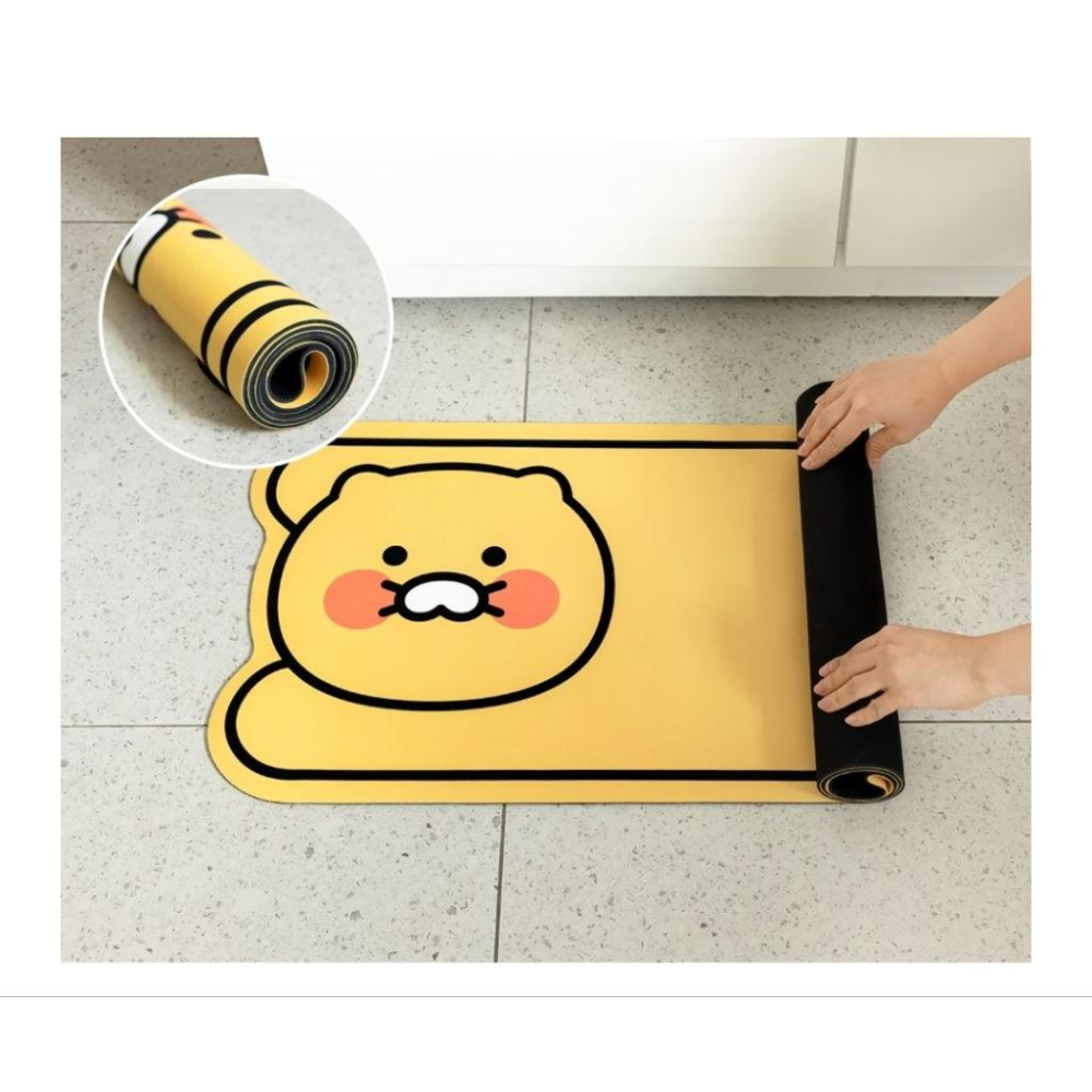 韓國連線 Kakao friends 春植軟式珪藻土地墊 腳踏墊 廚房地墊-細節圖3