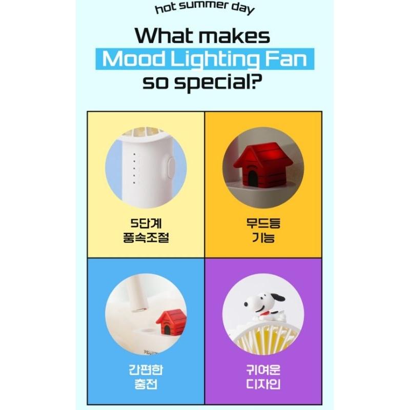 現貨 Peanuts 紅屋史努比 心情燈風扇-細節圖4