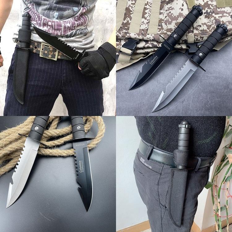 【台灣24H出貨】 軍刀 直刀 小刀 刀具 藍波刀 露營 刺刀 登山刀 野外求生 折刀 生存遊戲 軍用品【CP185】-細節圖8