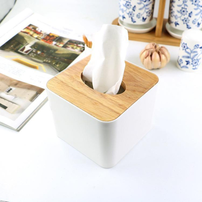 簡約 正方形 橡木蓋面紙盒 桌面收納 衛生紙盒 收納 置物 居家 面紙盒【RS915】