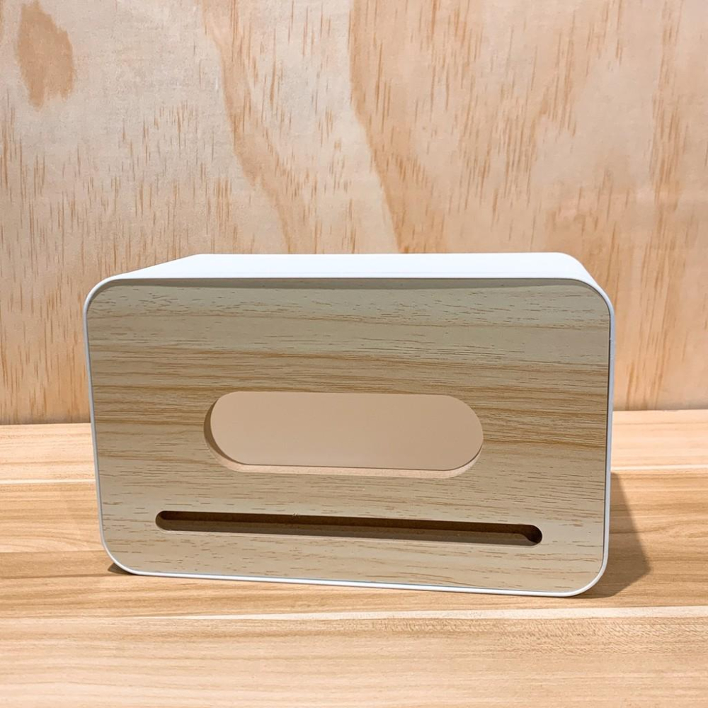 簡約橡木蓋 面紙盒 衛生紙 抽取式 面紙 盒 手機架 餐巾紙 收納 置物 居家 iphone【RS617】-細節圖6