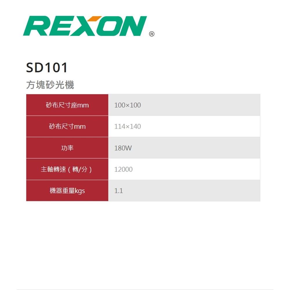 【DIY品牌聯盟】REXON 力山 手提式180W方型砂磨機 SD101 砂磨機 砂光機 砂紙機 拋光機-細節圖2