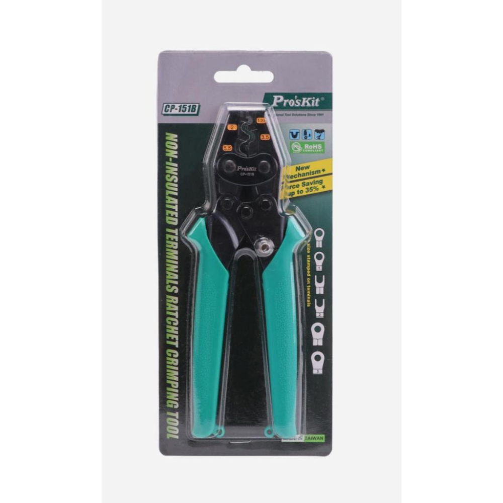 【DIY品牌聯盟】Pro＇sKit 寶工 CP-151B Y.O裸端子迷你棘輪壓著鉗 鉗子 壓接鉗 壓著鉗 端子鉗-細節圖9