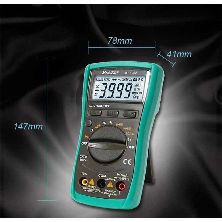 【DIY品牌聯盟】Pro＇sKit 寶工 MT-1232 3 3/4自動數位錶 電表 勾錶 電錶 數位電表 數位錶-細節圖8