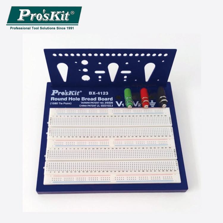 【DIY品牌聯盟】Pro＇sKit 寶工 BX-4123 1580圓孔麵包板 萬用電路板 洞洞板 面包板 電路板-細節圖2