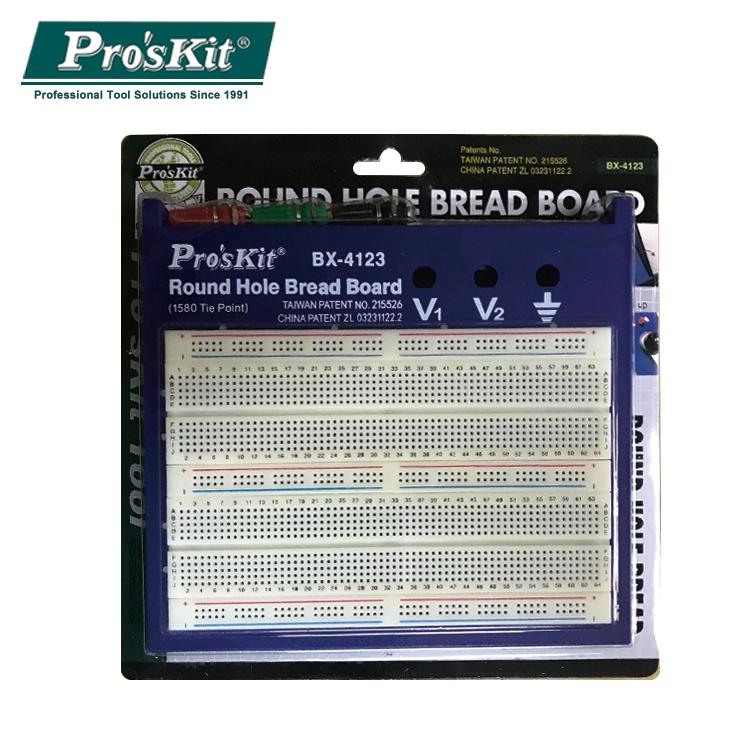 【DIY品牌聯盟】Pro＇sKit 寶工 BX-4123 1580圓孔麵包板 萬用電路板 洞洞板 面包板 電路板-細節圖3