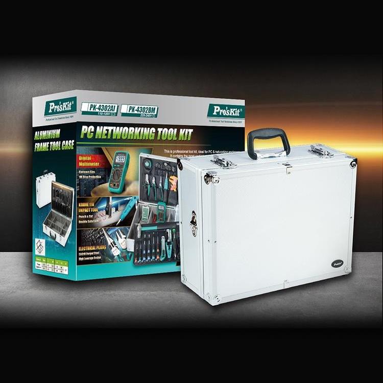 【DIY品牌聯盟】Pro＇sKit 寶工 PK-4302BM 網路佈線查修工具組 鉗子 剝線器 焊錫 扳手 起子 工具箱-細節圖8