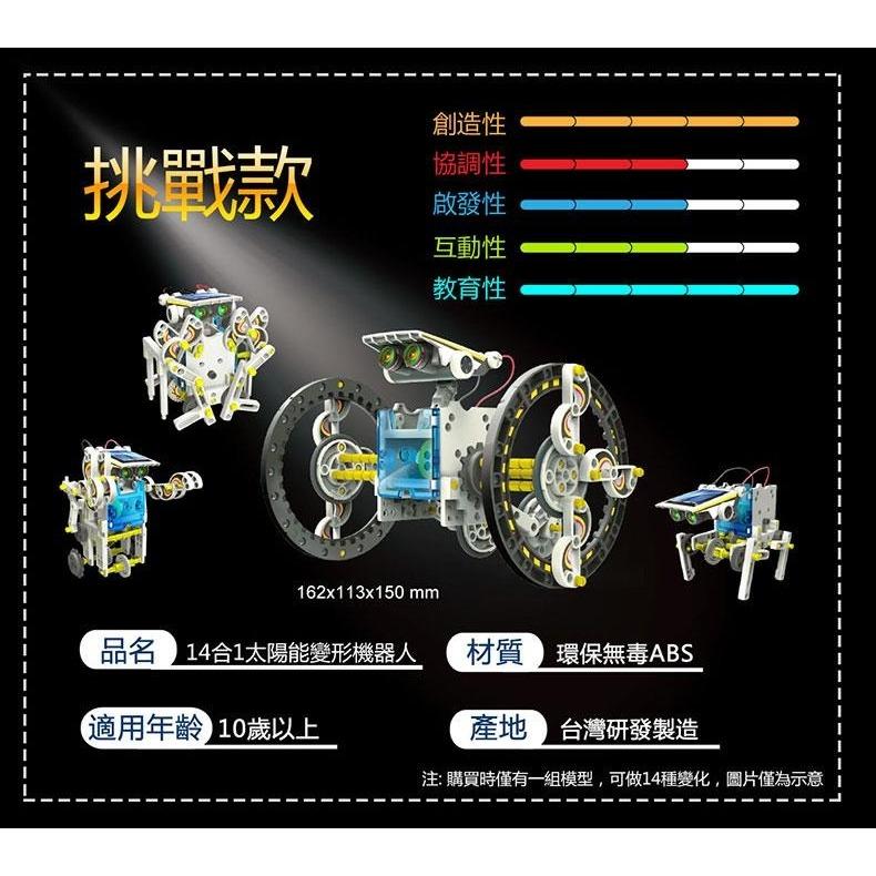 【Pro＇sKit 寶工】GE-615 14合1太陽能變型機器人 親子 DIY 學習教具 ST安全玩具 模型 台灣製造-細節圖5