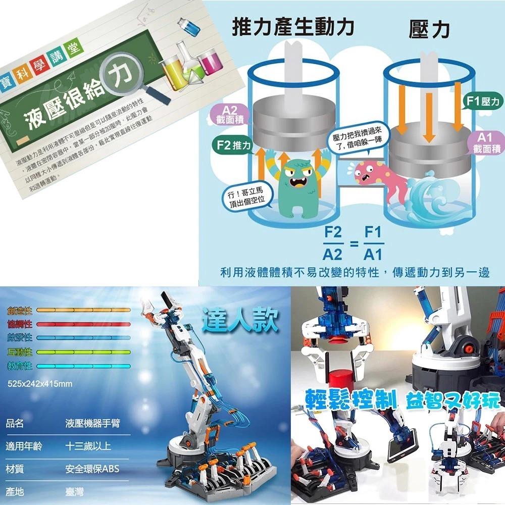 【Pro＇sKit 寶工】GE-632 液壓機器手臂 親子 DIY 學習教具 ST安全玩具 模型 台灣製造-細節圖8