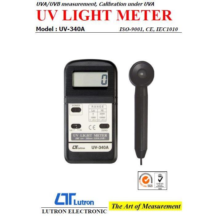 【DIY品牌聯盟】Lutron 路昌 紫外線光強度計 UV-340A 紫外線強度測試儀 紫外光照度計 照度計 強度計-細節圖3