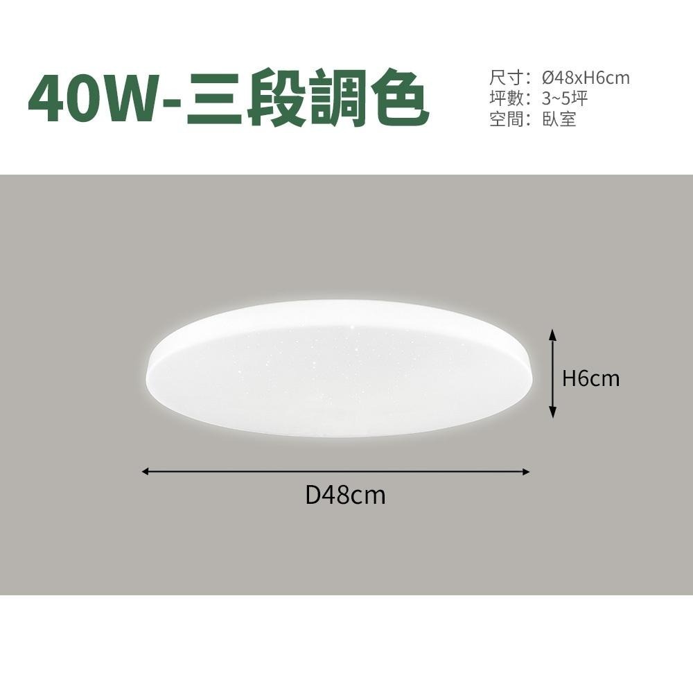 【formosa】40W 三色變光 簡約星光 LED吸頂燈-細節圖2