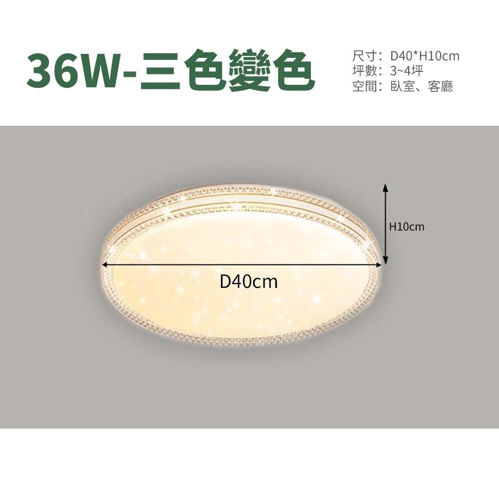 【formosa】36W 璀璨低奢 LED 吸頂燈 三色變光-細節圖2