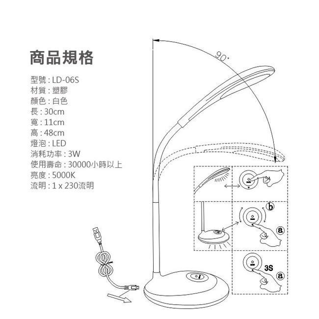 【formosa】現貨免運💖智慧圓盤 LED 檯燈 三段亮度 氣氛小夜燈-細節圖3
