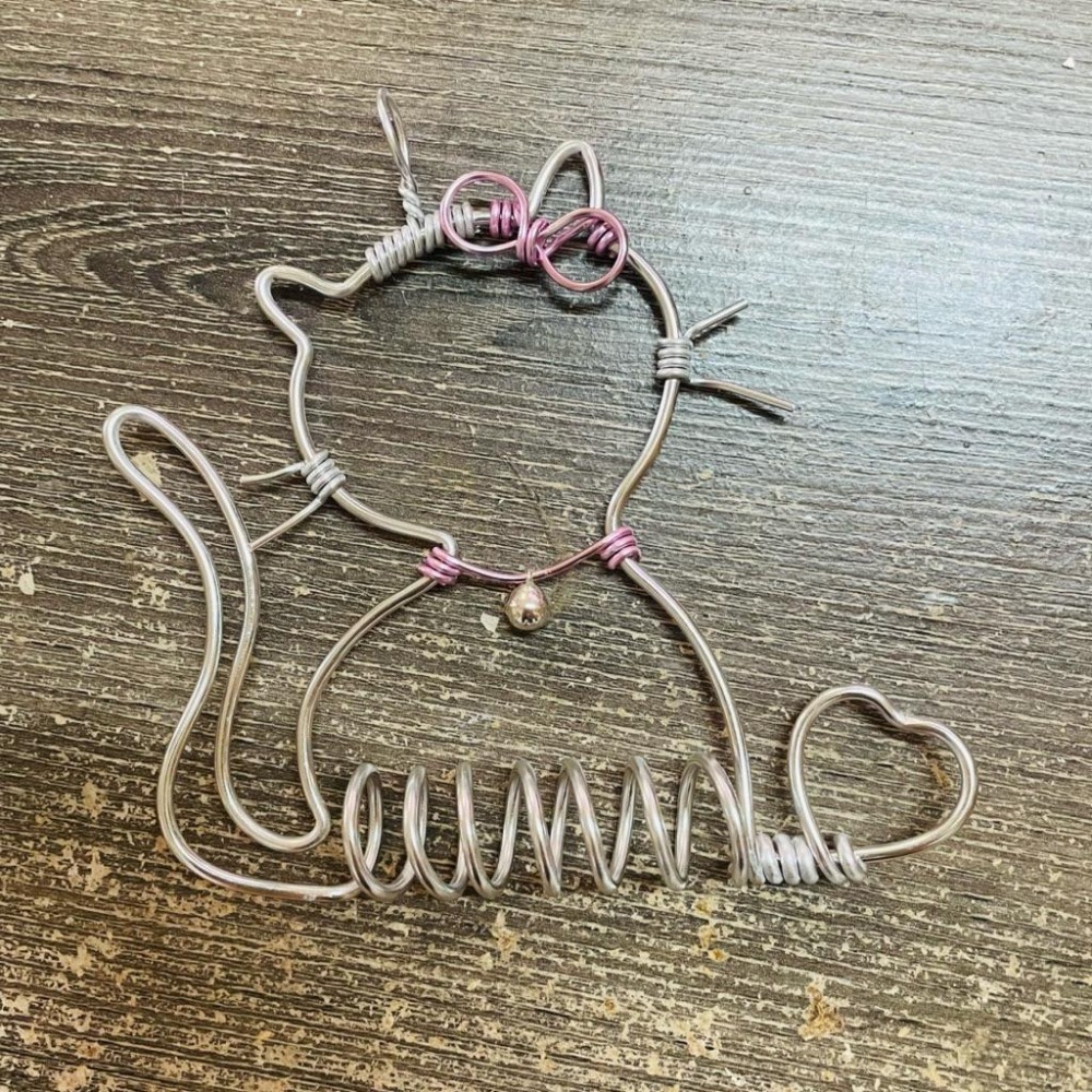 微甜多肉小陽台．空氣鳳梨的家｜鋁線手作．貓兒菘蘿掛架（不含植物）-細節圖6