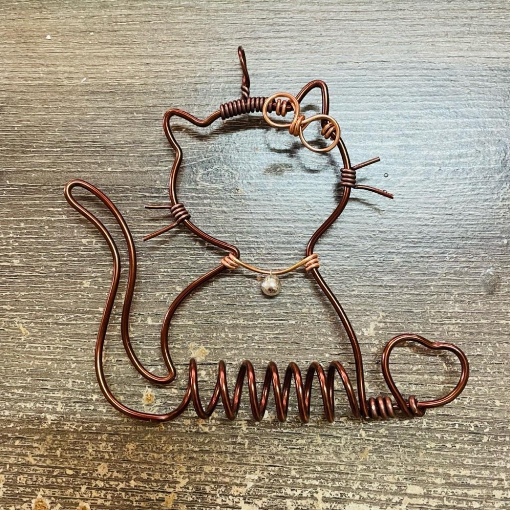 微甜多肉小陽台．空氣鳳梨的家｜鋁線手作．貓兒菘蘿掛架（不含植物）-細節圖7