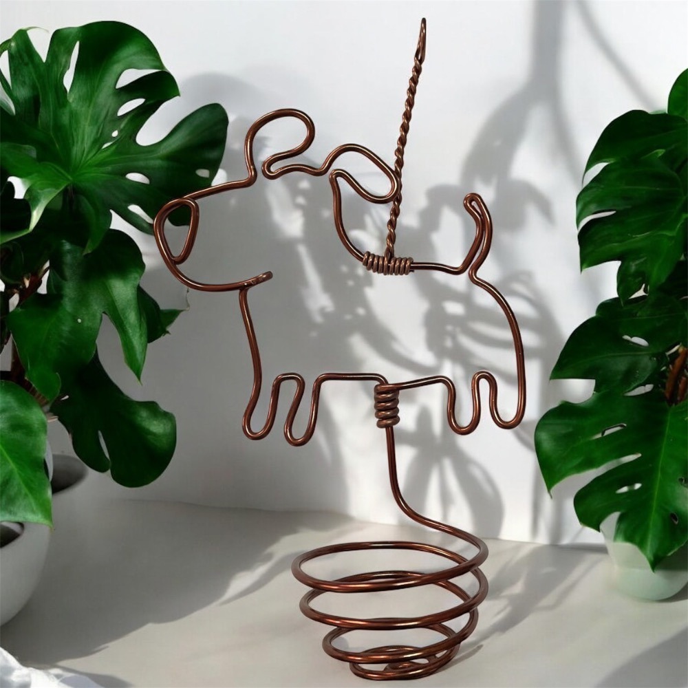 微甜多肉小陽台．空氣鳳梨的家｜鋁線手作．毛小孩．狗狗．空鳳掛架(不含植物)-規格圖7