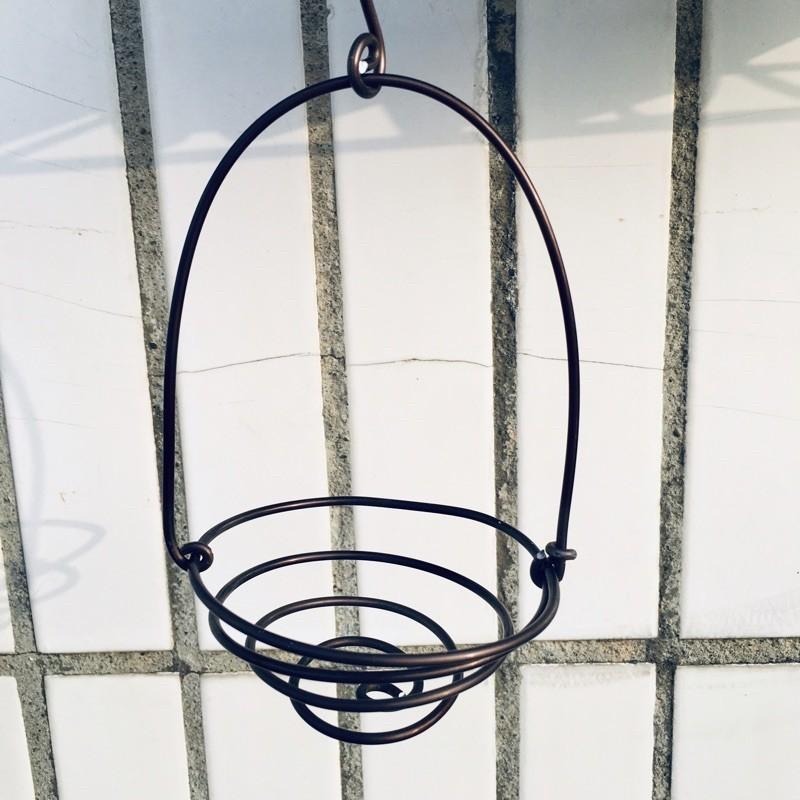 微甜多肉小陽台．空鳳的家｜鋁線手作．蚊香鋁線提籃（不含植物)-細節圖3