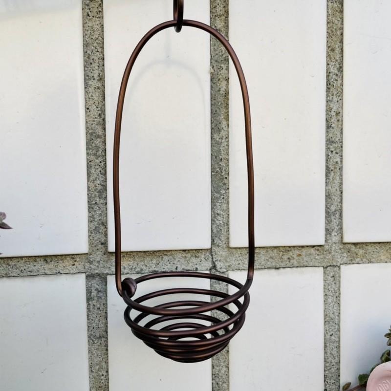 微甜多肉小陽台．空氣鳳梨的家｜鋁線手作．空鳳掛籃(5公分圓寬，不含植物)-細節圖2