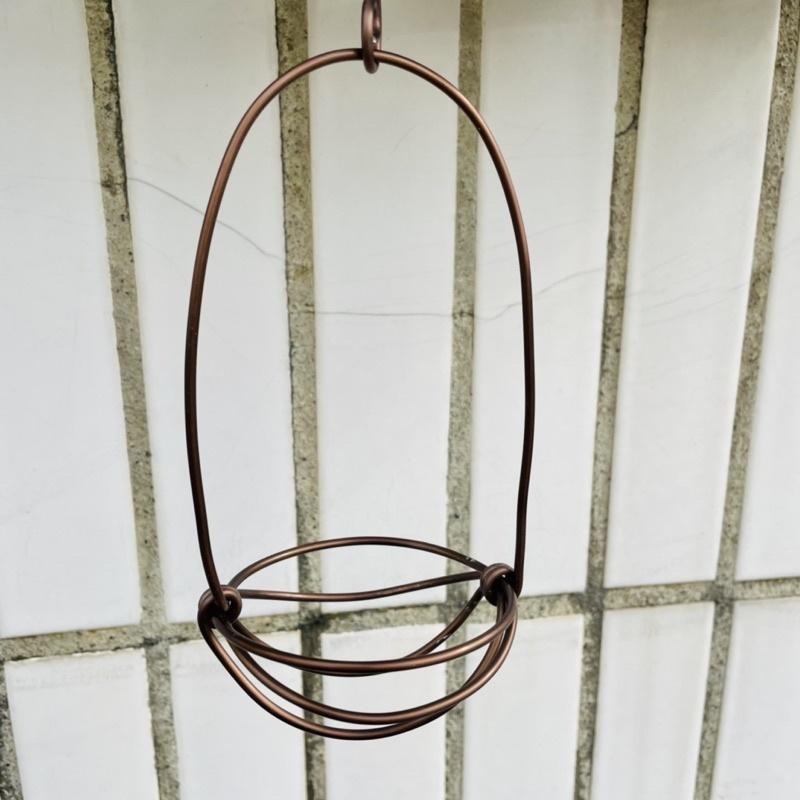 微甜多肉小陽台．空氣鳳梨的家｜鋁線手作．加強型鋁線提籃，附S型掛勾（不含植物）-細節圖5