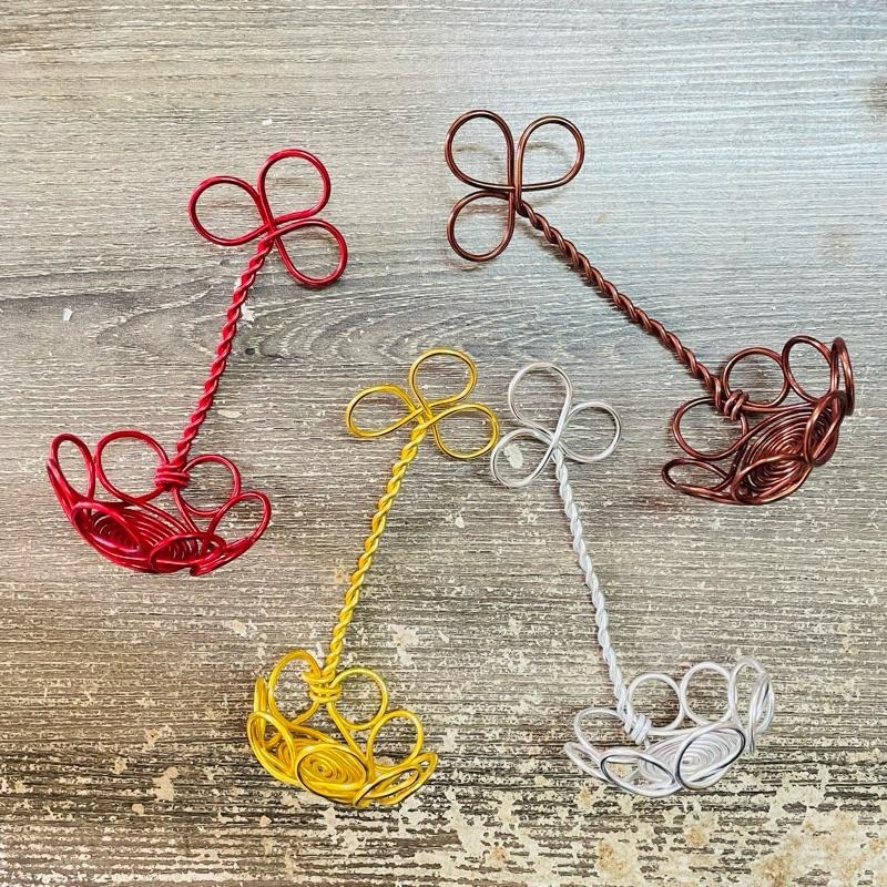 微甜多肉小陽台．空氣鳳梨的家｜鋁線手作．花朵籃（不含植物）-細節圖2