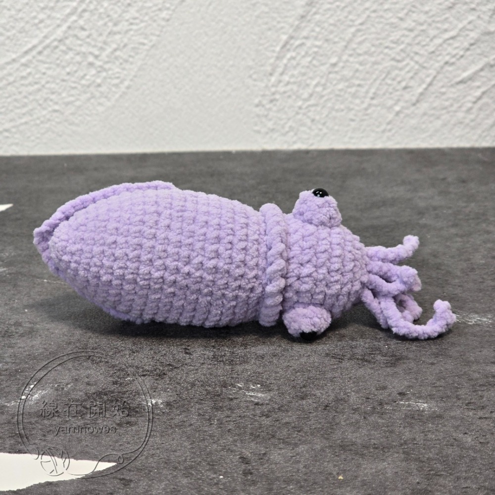 「現貨」鉤織魷魚玩偶 12cm  烏賊 花枝 針織 手作 送禮-細節圖3