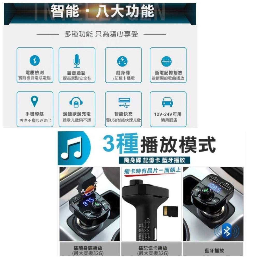 Gmate HD5雙USB車用藍芽 雙USB充電 MP3播放器 藍芽/SD卡/隨身碟播放 3.1A快速充電-細節圖8