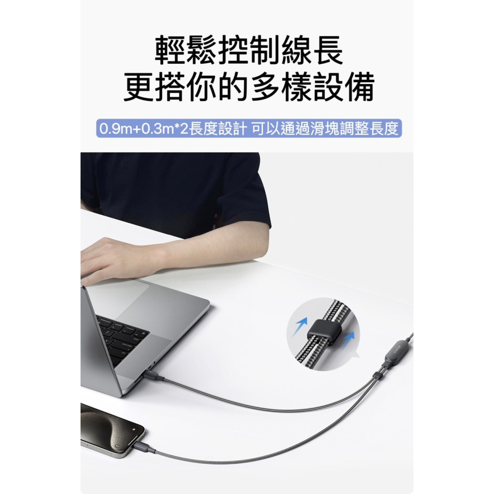 🌟新品上市 美國ANKER 140W二合一USB-C快充線 傳輸線 安卓 筆電 充電線 type-c 蘋果線 i15-細節圖8