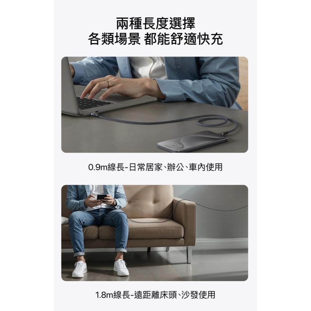 🌟新品上市 ANKER 240W親膚編織快充線 安卓 筆電 充電線 type-c 傳輸線 蘋果線 USB-C i16-細節圖7
