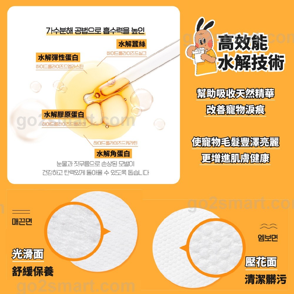 Jungle Monster 韓國叢林怪獸 寵物眼部清潔濕巾 70入 淚痕清潔 淚痕濕巾 犬貓淚痕【寵物主義】-細節圖6