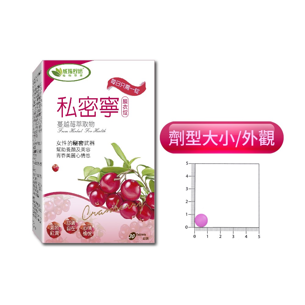 【威瑪舒培】私密寧®膜衣錠－30錠x1盒－奶蛋素-細節圖3