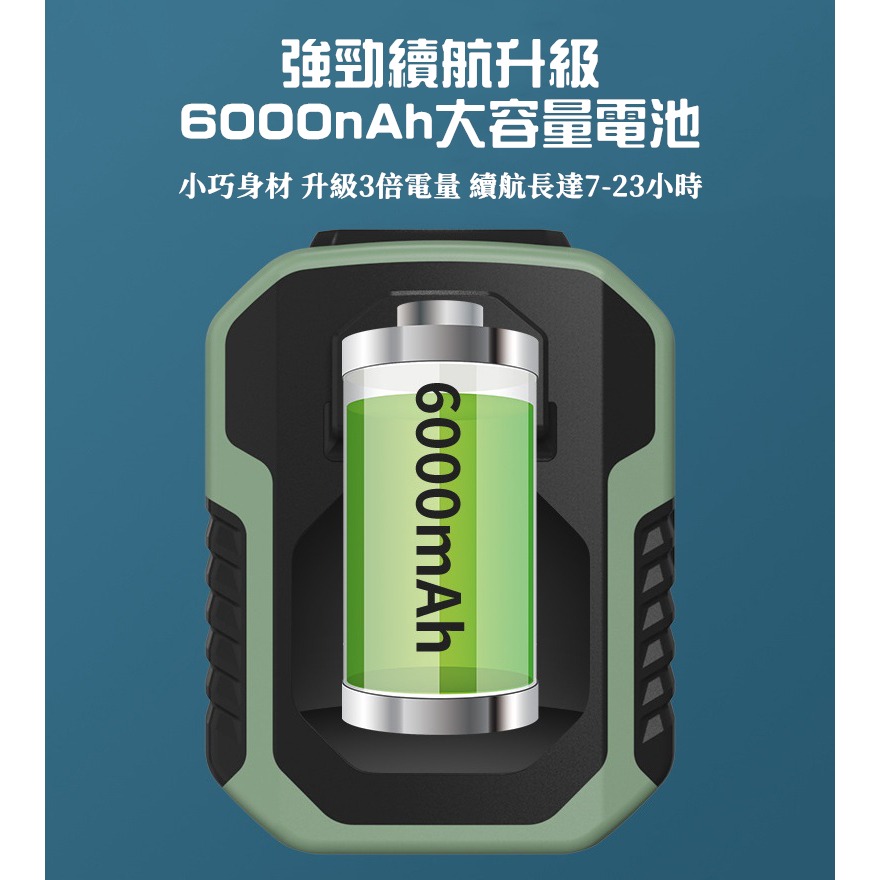 掛腰風扇 隨身風扇 掛脖風扇 6000mah 風扇 腰間風扇 頸掛風扇 腰帶風扇【RS1500】-細節圖7