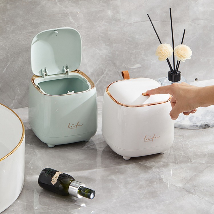 【工廠直營 台灣出貨】 桌面垃圾桶 垃圾桶 按壓垃圾桶 桌上垃圾桶 小垃圾桶 彈蓋垃圾桶 北歐風【RS1466】-細節圖9