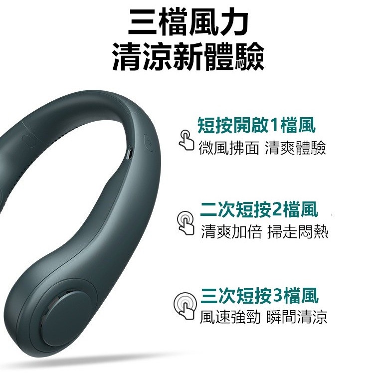 【工廠直營 台灣出貨】掛脖風扇 掛脖小風扇 頸掛電扇 無葉風扇 小風扇 運動風扇 USB風扇 隨身風扇【RS1401】-細節圖3