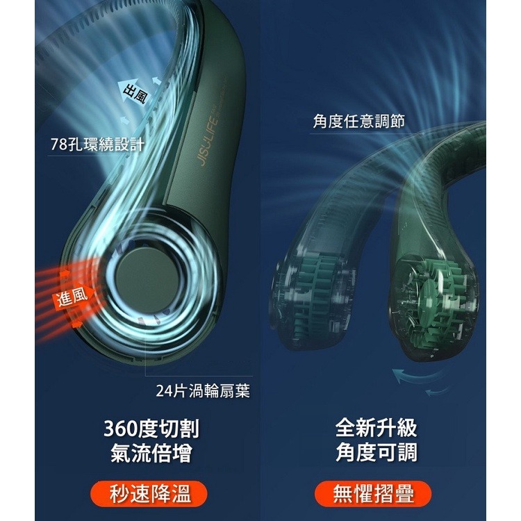 【工廠直營 台灣出貨】掛脖風扇 掛脖小風扇 頸掛電扇 無葉風扇 小風扇 運動風扇 USB風扇 隨身風扇【RS1401】-細節圖7