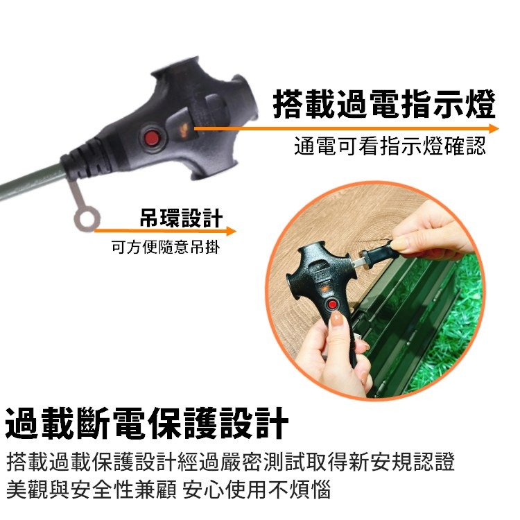 【工廠直營 台灣出貨】動力線 露營延長線 動力延長線 延長線 ADAM 戶外延長線 登山 露營【CP152】-細節圖4