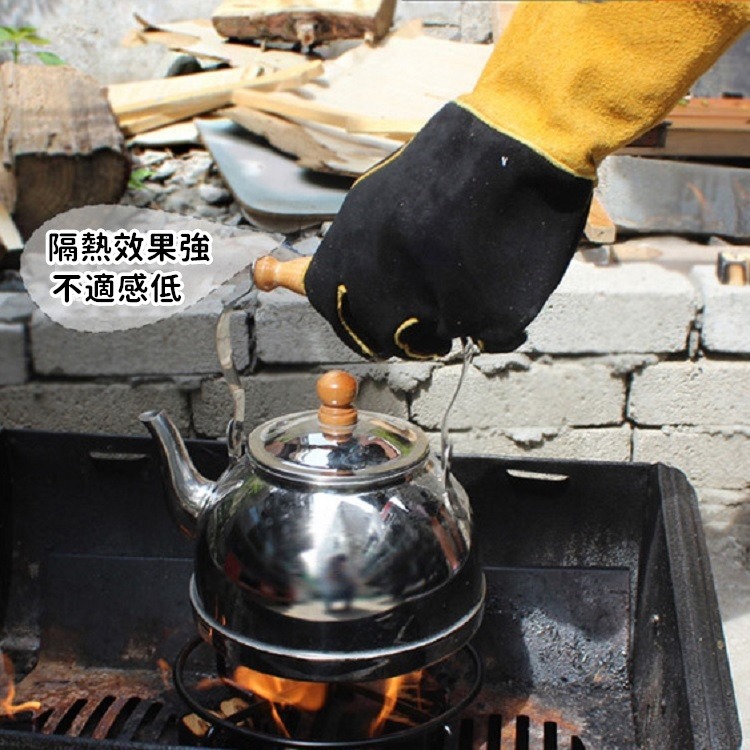 【工廠直營 台灣出貨】防火手套 隔熱手套 耐高溫手套 防燙手套 牛皮手套 CLS牛皮隔熱手套【CP121】-細節圖4